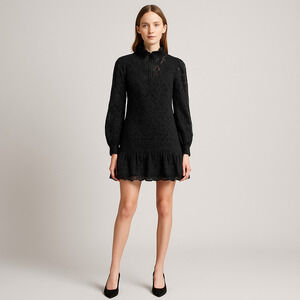 J.Crew Black Eyelet Dress Women's Size Medium